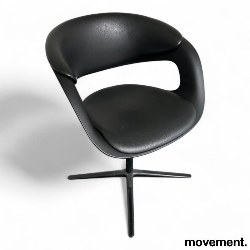 Stk. 63 Lox Sort skinn, sortlakkert understell, Pent brukt Walter Knoll 2.