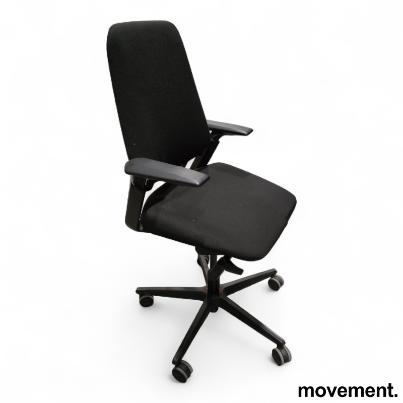 S3 med armlene Sort stoff, sort - 1 / 3