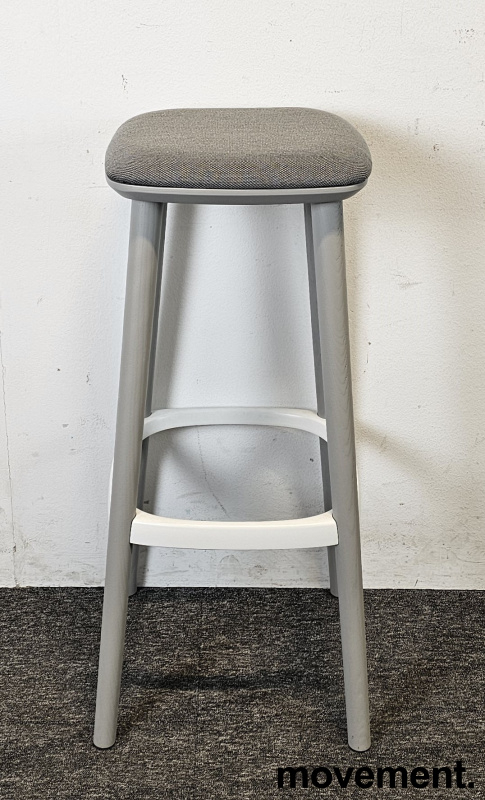 Babila barstol 78cm Grått stoff
