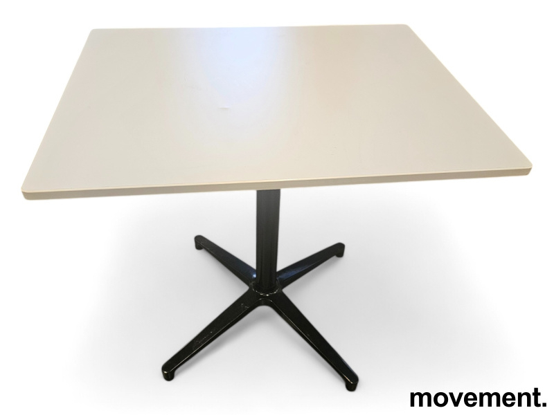 Bistro 80x64cm HVit laminat sort