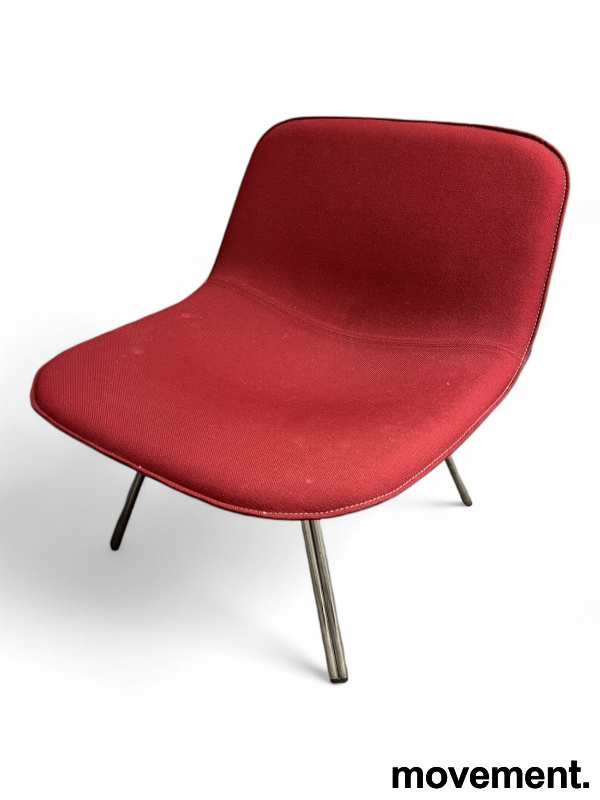 Pal Easy Chair, Lav Vinrødt stoff, - 1 / 2