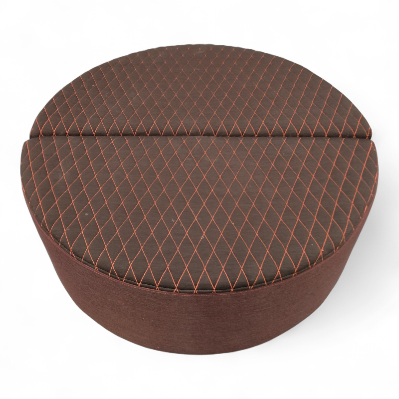 Movie puff Ø=90cm Brunt stoff