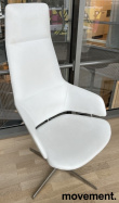 Aston lounge chair Hvitt skinn, - 1 / 3
