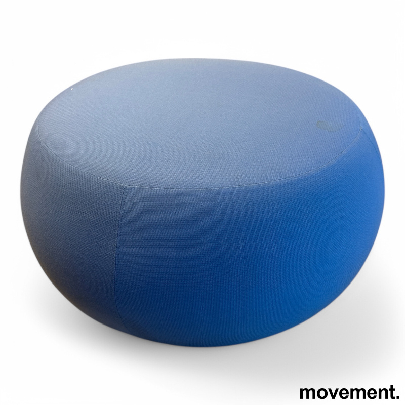Pix puff Ø=87cm Blått stoff, Pent
