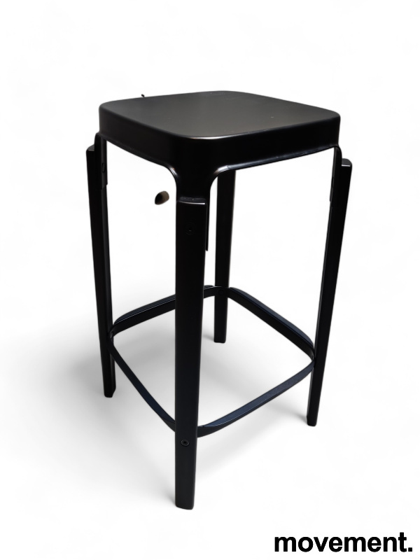 Steelwood Stool 68cm Sortlakkert - 1 / 4