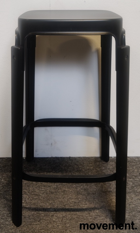 Steelwood Stool 68cm Sortlakkert - 4 / 4