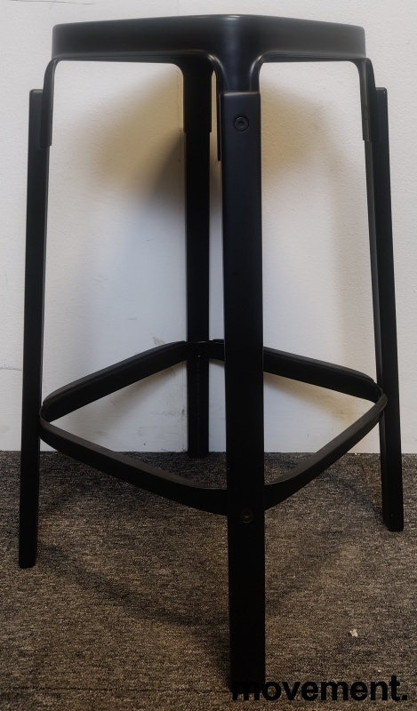 Steelwood Stool 68cm Sortlakkert - 3 / 4