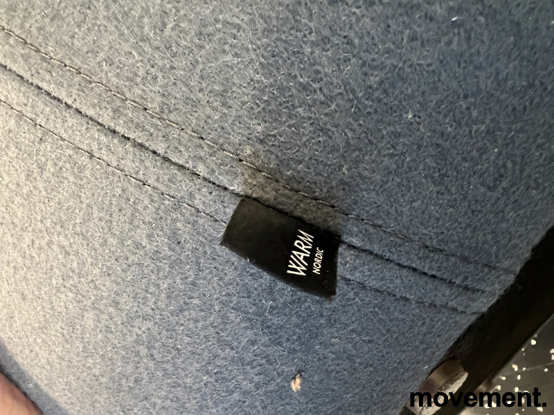 Haven puff Ø=57cm Blågrått stoff, - 2 / 2