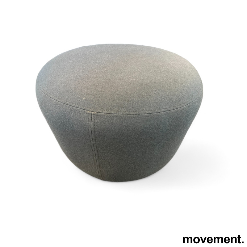 Haven puff Ø=57cm Blågrått stoff,