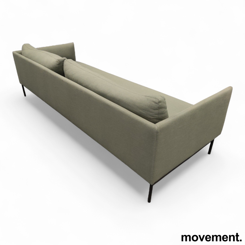 3-seter sofa, 260cm Grønt stoff, - 3 / 4