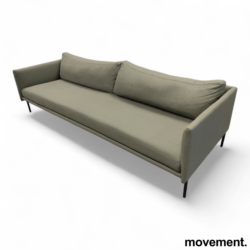 3-seter sofa, 260cm Grønt stoff, - 2 / 4