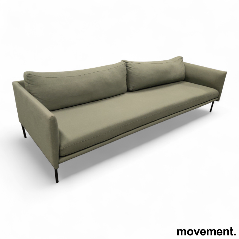 3-seter sofa, 260cm Grønt stoff, - 1 / 4