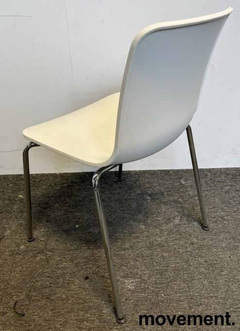 Hal Tube Hvit, ben i krom, Pent