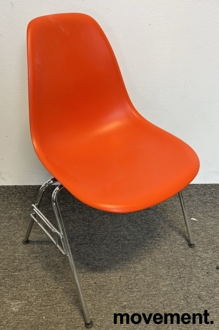 Eames Plastic Side Chair DSS Rød, - 1 / 3