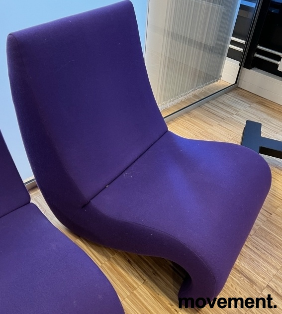 Amoebe loungestol Lilla stoff, Pent - 1 / 2