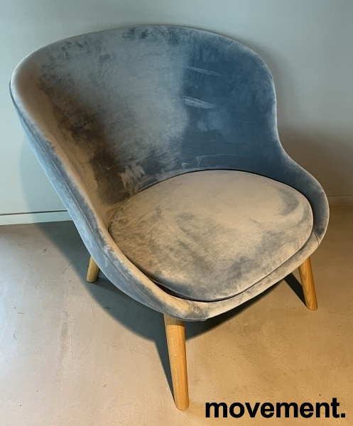 Hyg Low Lounge Chair Oak Lyst blått - 1 / 2