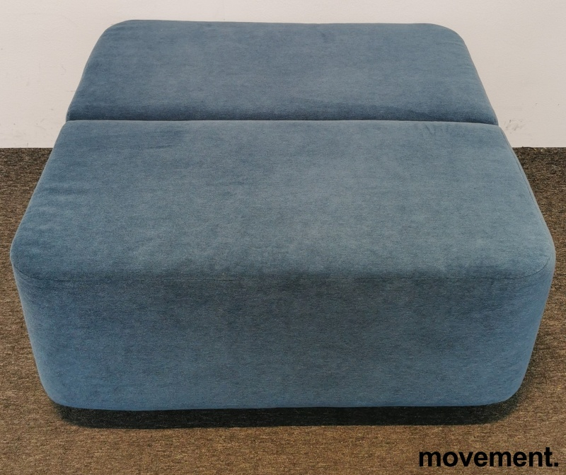 Movie Puff 90x90cm Blått stoff,