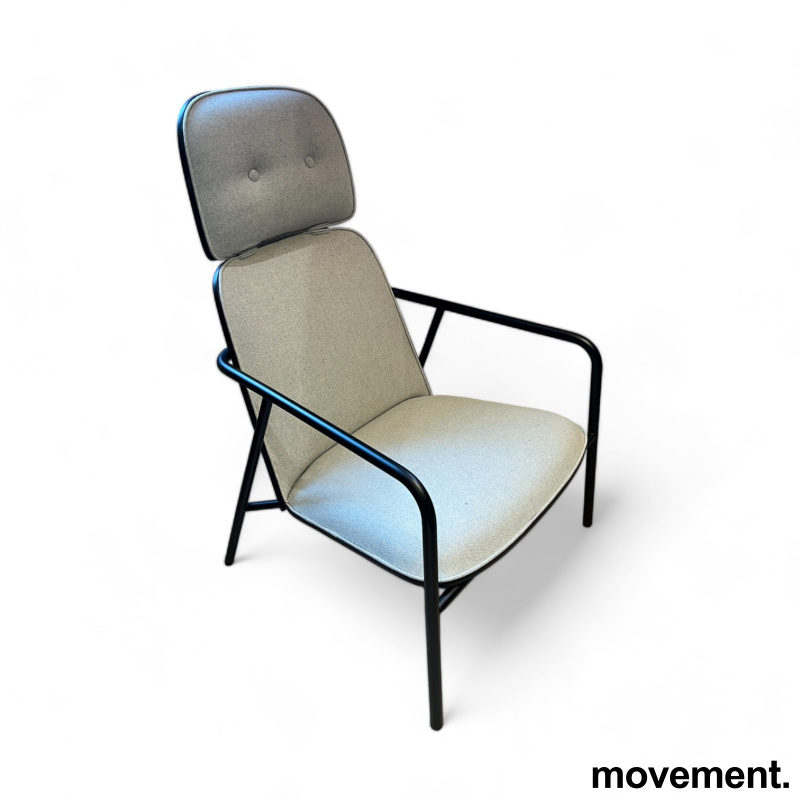 Pad Lounge High Lyst grått stoff,