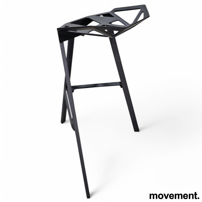 Stool one barstol 77cm Sort, Pent - 3 / 3