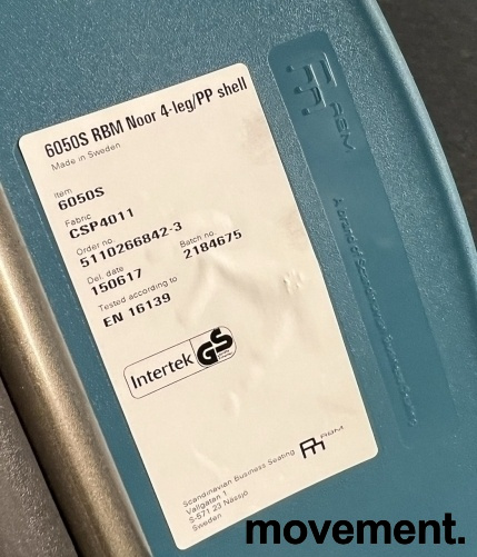 Noor 6050S polstret sete, 4 ben - 3 / 3