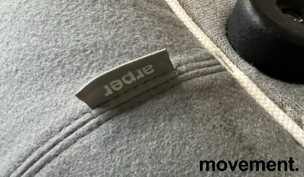 Pix puff Ø=137cm Grått stoff, Pent