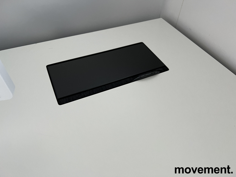 Tellus 180x80cm Hvit plate med sort