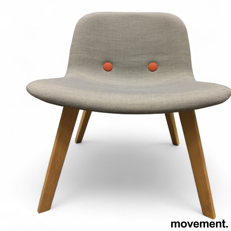 Eyes Wood Lounge EJ-3-U Grått stoff - 2 / 3