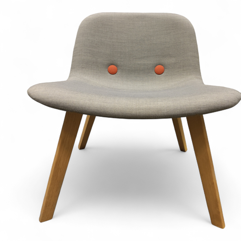 Eyes Wood Lounge EJ-3-U Grått stoff