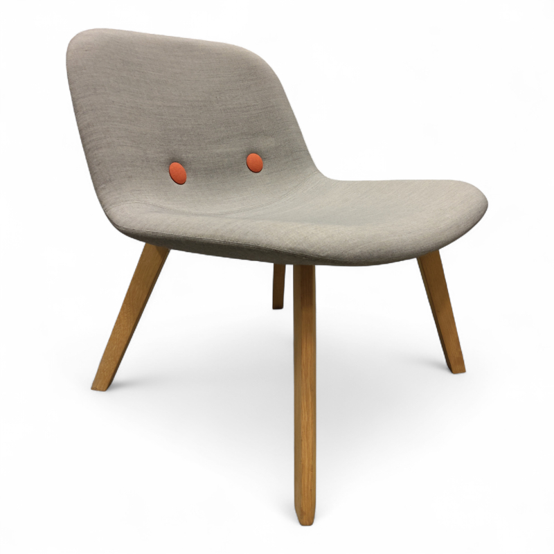 Eyes Wood Lounge EJ-3-U Grått stoff