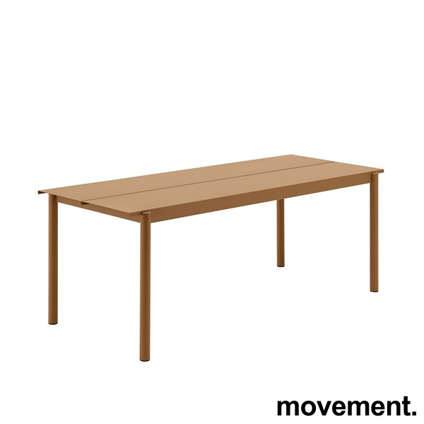 Linear Steel table 200x80cm Burnt