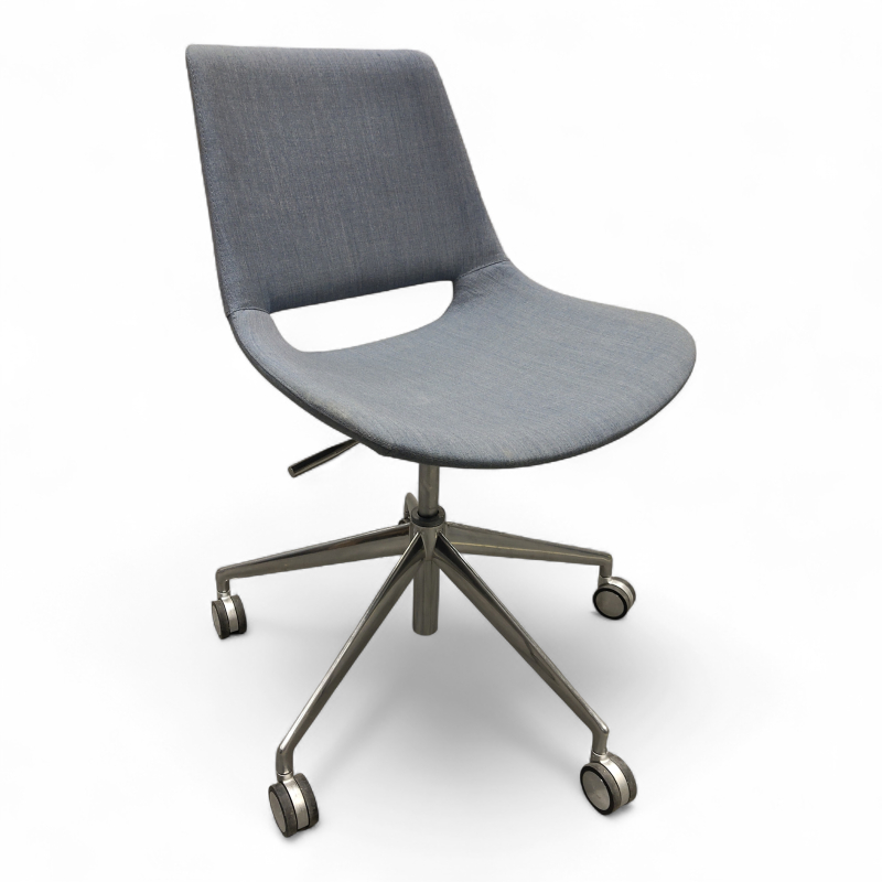 Palm på hjul Blått stoff (Kvadrat