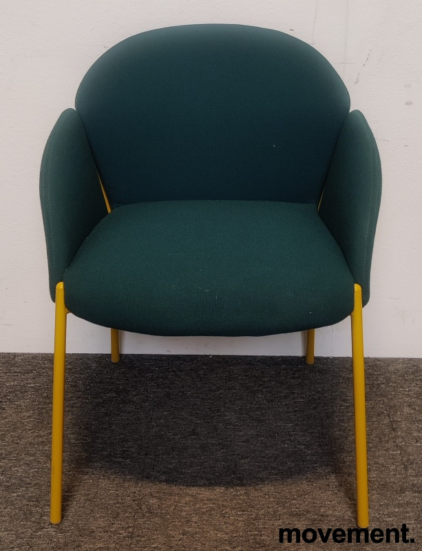 Andrea Grønt stoff, gul-lakkerte - 3 / 3