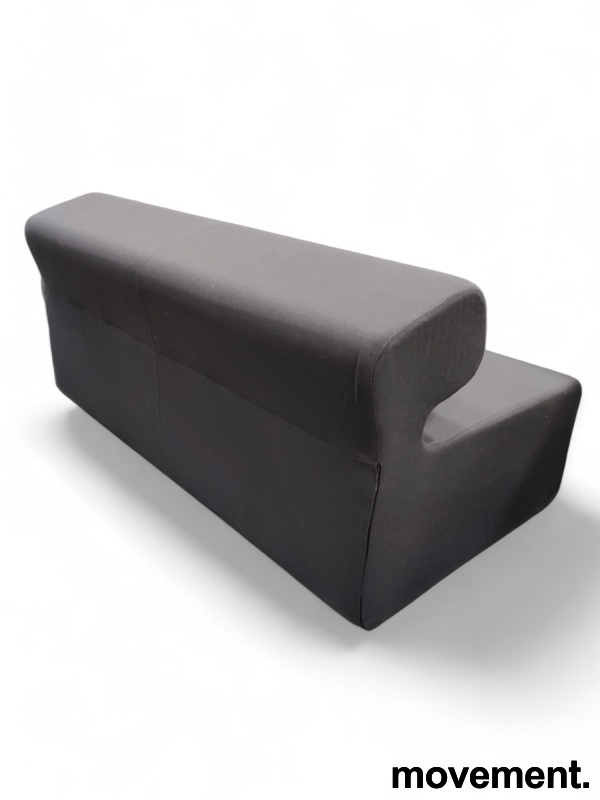 Up 2-seter Mørkt grått stoff - 3 / 5