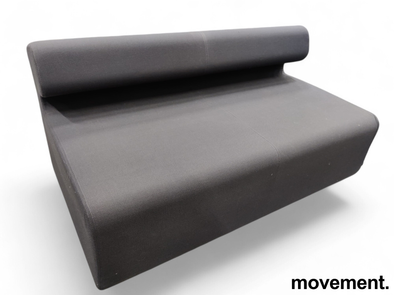 Up 2-seter Mørkt grått stoff