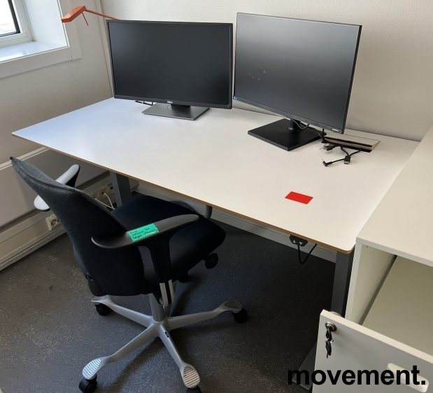 Q20N hevsenk 160x80cm Hvit laminat,