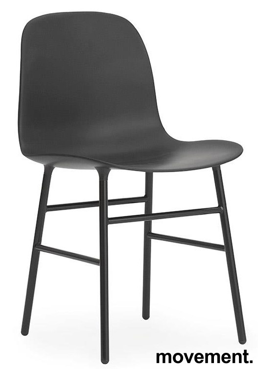 Form Chair metal Sort, Ubrukt