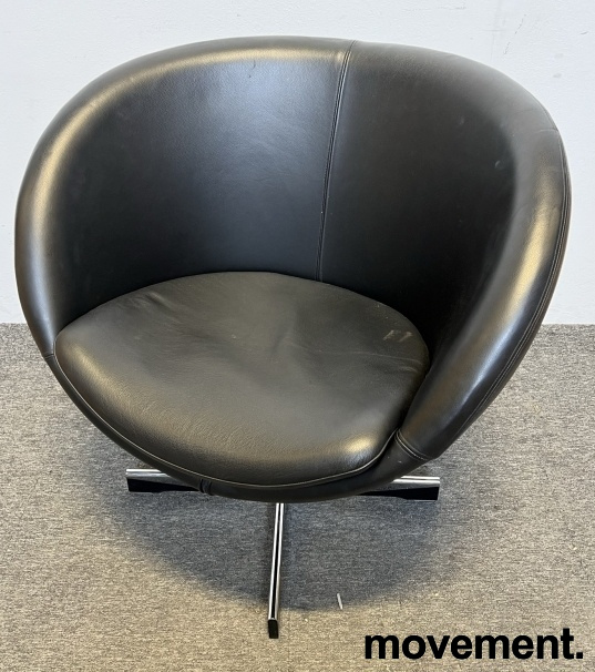 Planet Sort skinn, krom understell, - 1 / 2