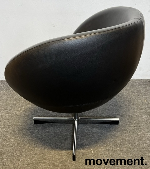 Planet Sort skinn, krom understell,