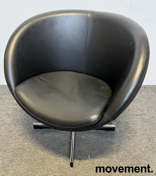 Planet Sort skinn, krom understell,