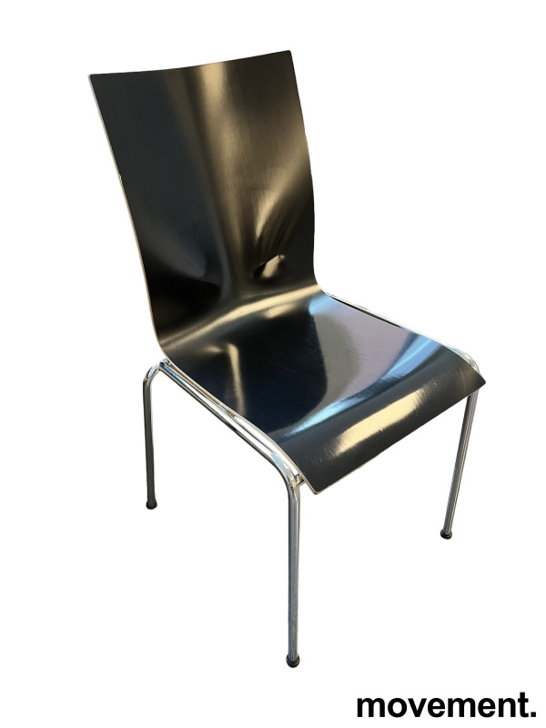 Chairik 101 Sort laminat, lakkert