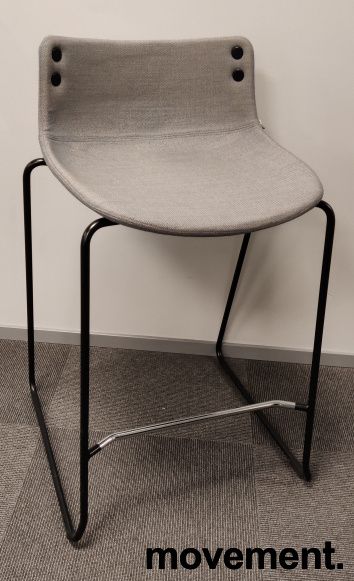 Con barstol 78cm Grå stoff med blå - 1 / 2