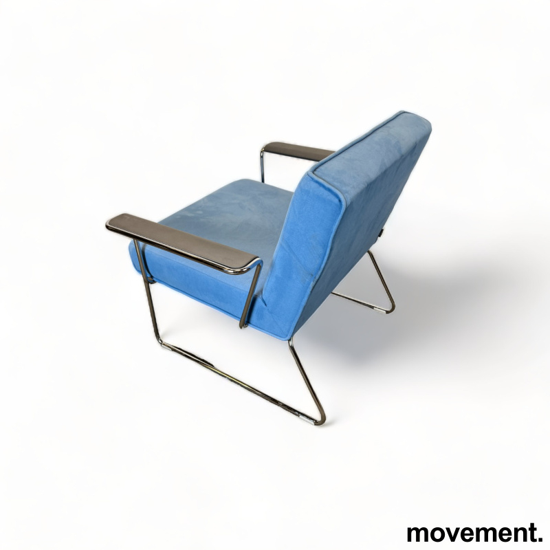 Tere  Blått mikrofiber stoff, krom,