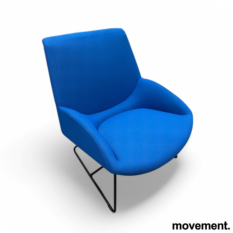 Size loungestol Blått stoff(Kvadrat - 1 / 3