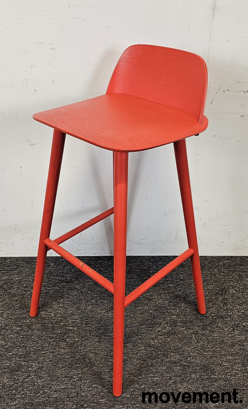 Nerd barstol 75cm Rødorange, Pent - 4 / 5