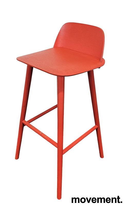Nerd barstol 75cm Rødorange, Pent - 1 / 5