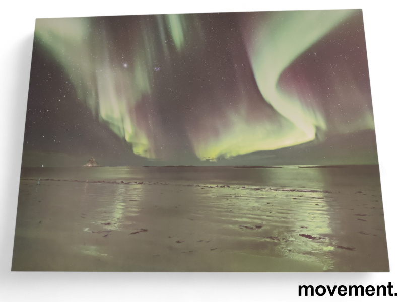 Nordlysbilde på aluminiumsplate