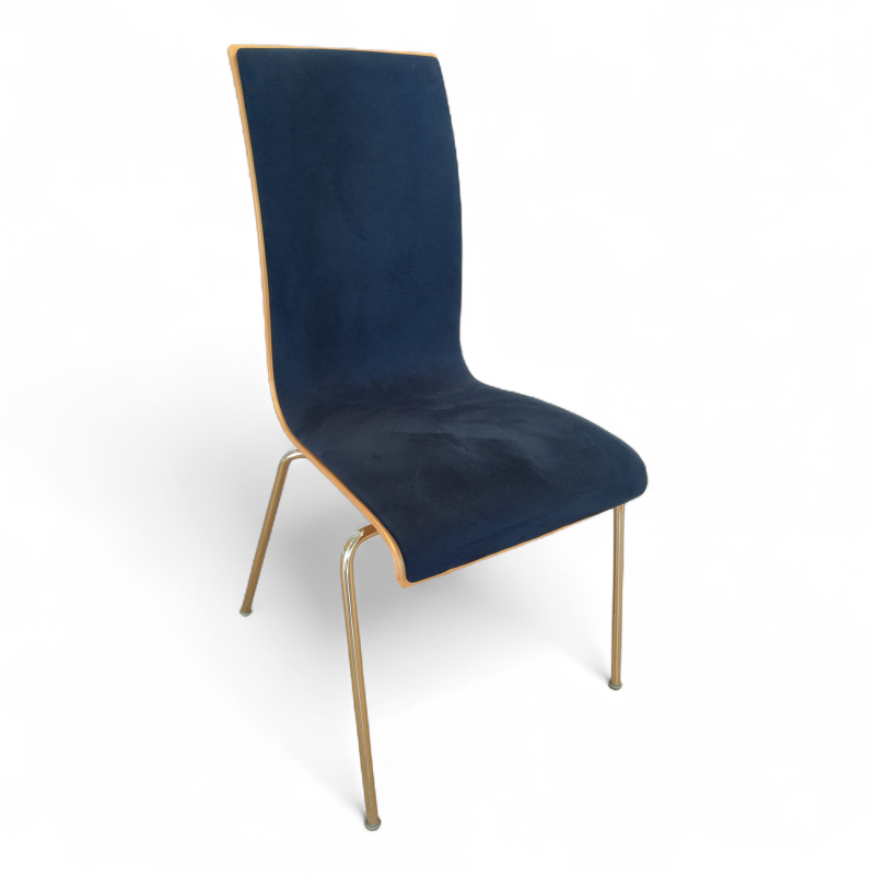 Bella forsidepolstret Blått stoff