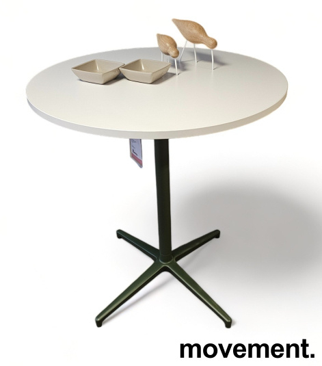 Uni kafebord Ø=80cm Hvit plate,
