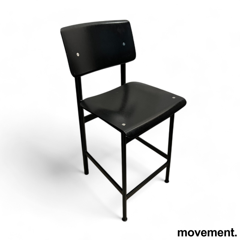 Loft Bar stool, 66cm Sortlakkert