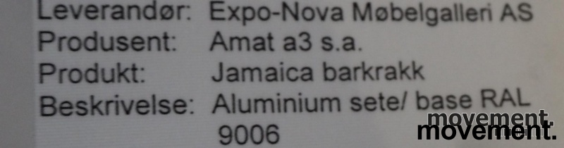 Jamaica barstol 77cm Sete i - 4 / 4